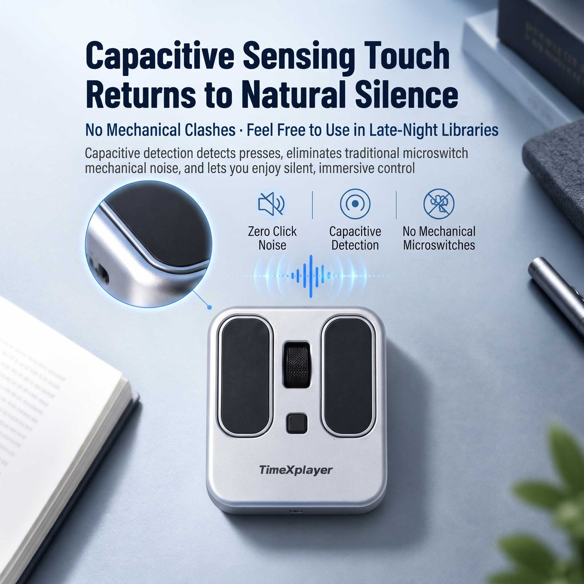 CapacMouse CAP2 Ultra-Slim Pressure-Sensitive Wireless Mouse