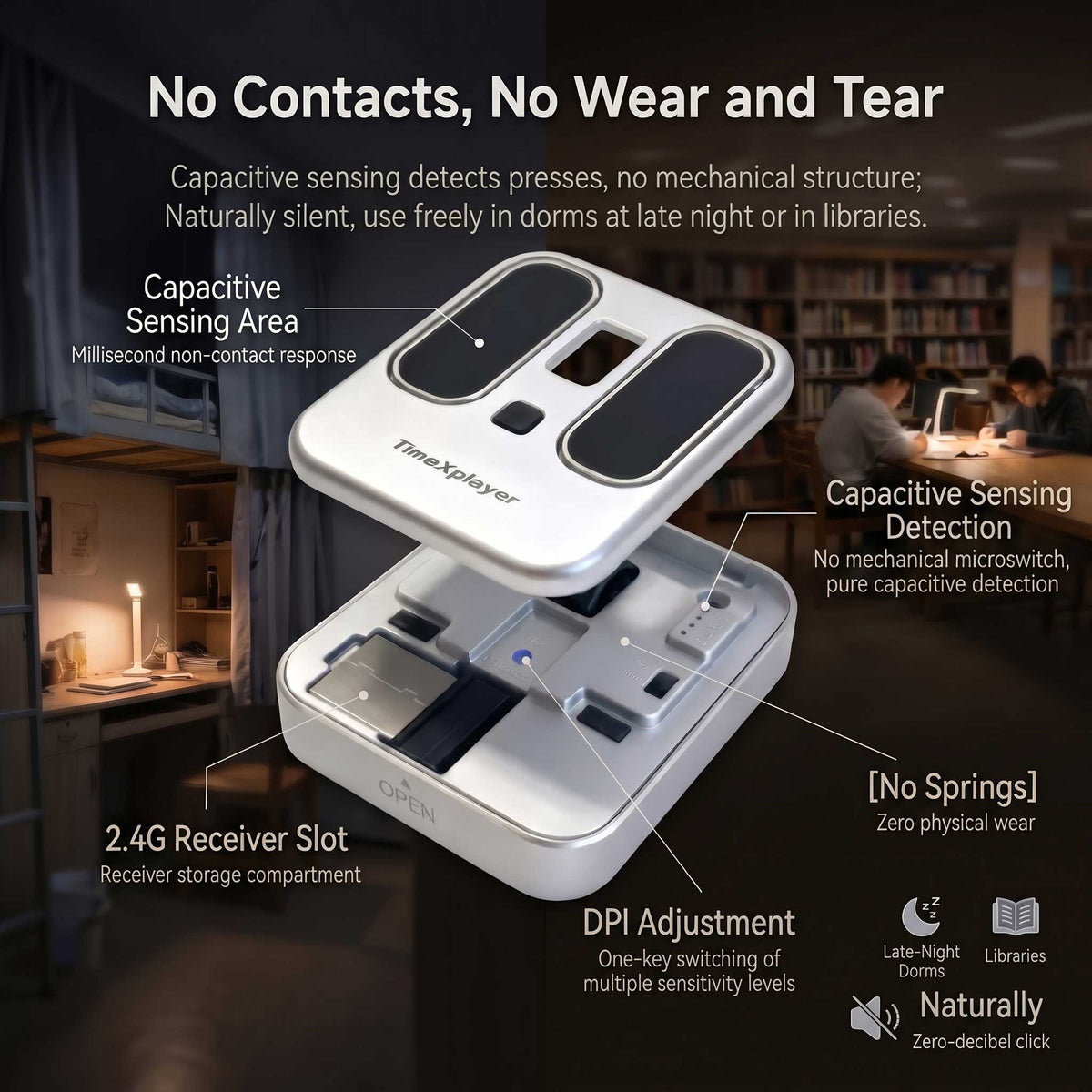 CapacMouse CAP2 Ultra-Slim Pressure-Sensitive Wireless Mouse