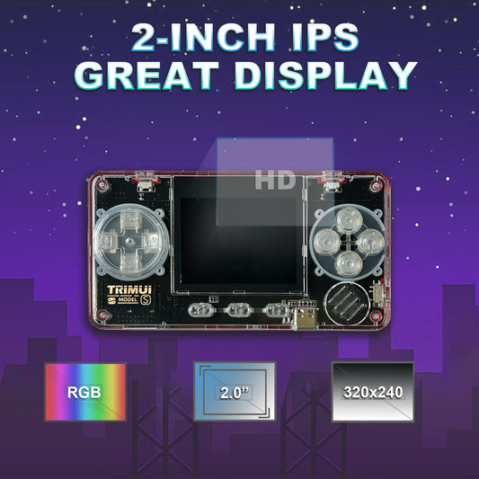 TRIMUI Model S – 2-Inch IPS Retro Handheld Console with ARM Processor & 3.5 Hours Battery Life