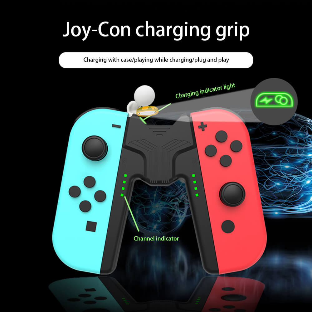 Joy-Con charging grip Charging with case/playing while charging/plug and play