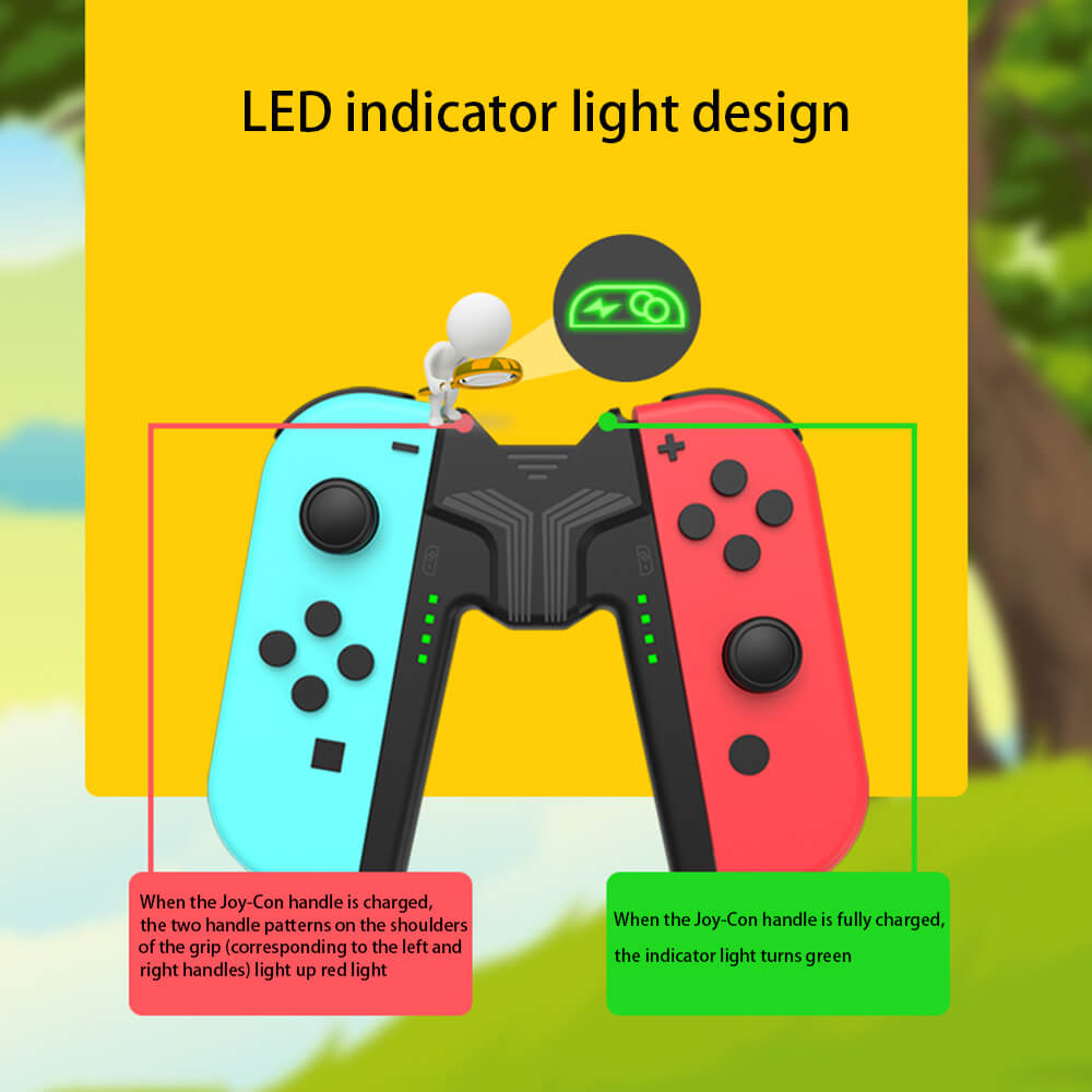Joy-Con Charging Grip LED indicator light design