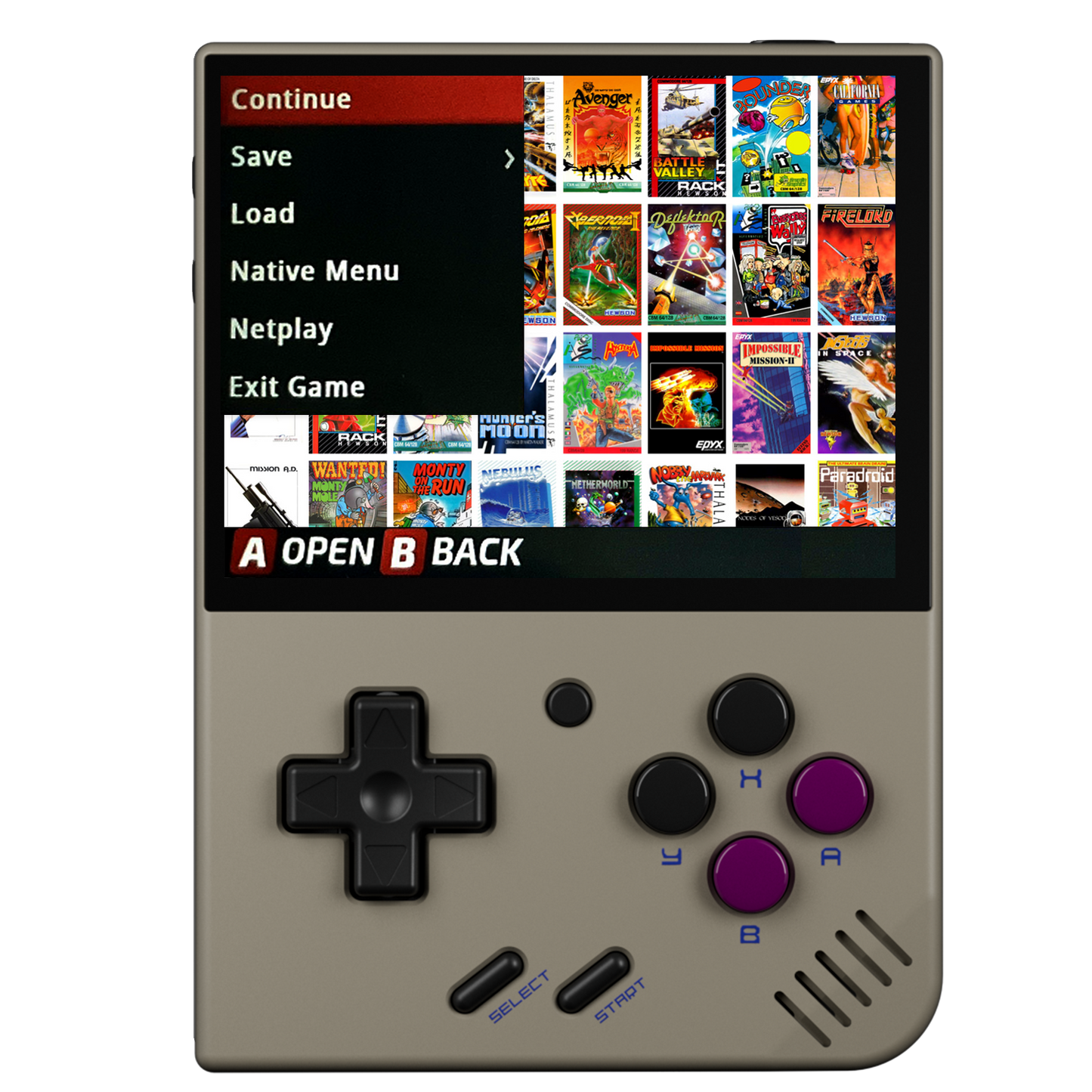 Grey Miyoo Mini Plus: 3.5" High-Res IPS Screen Retro Handheld Console