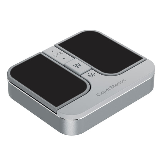 Mini Square Mouse | Wired, 2.4GHz Wireless, Dual Bluetooth | High Precision Sensor, Silver