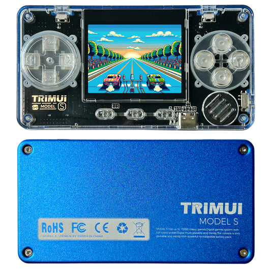 TRIMUI Model S Mini: 2" IPS Screen Retro Console, Metal Upgrade, ARM628, Blue