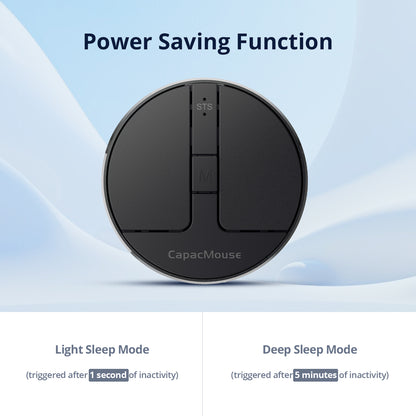 Sleek Mini Round Mouse with Pressure Sensing Scroll,Ultra-Portable Wireless, 4-in-1 Connectivity, Black